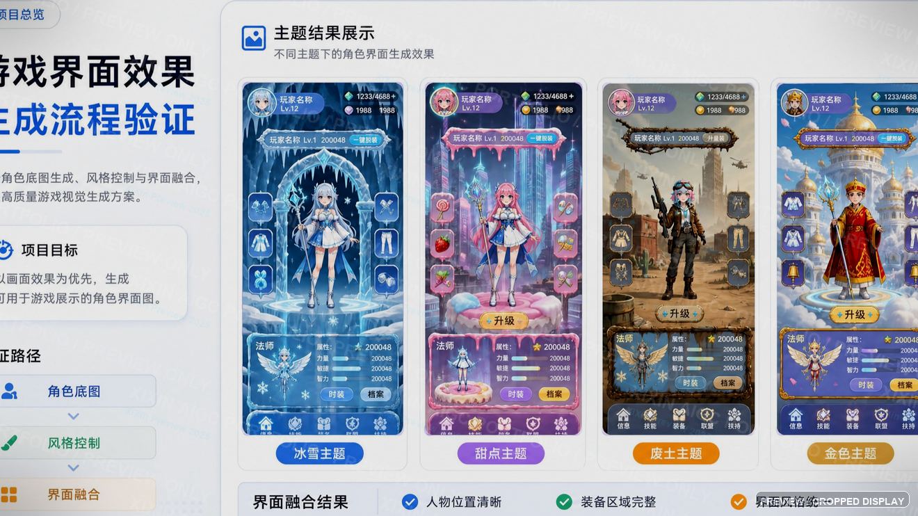 游戏界面效果生成流程验证